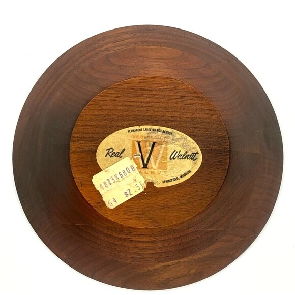 Vermillion Snack Salad Bowls Real‎ Walnut Wood Turned 5.75" Made in the USA MO - Picture 6 of 12